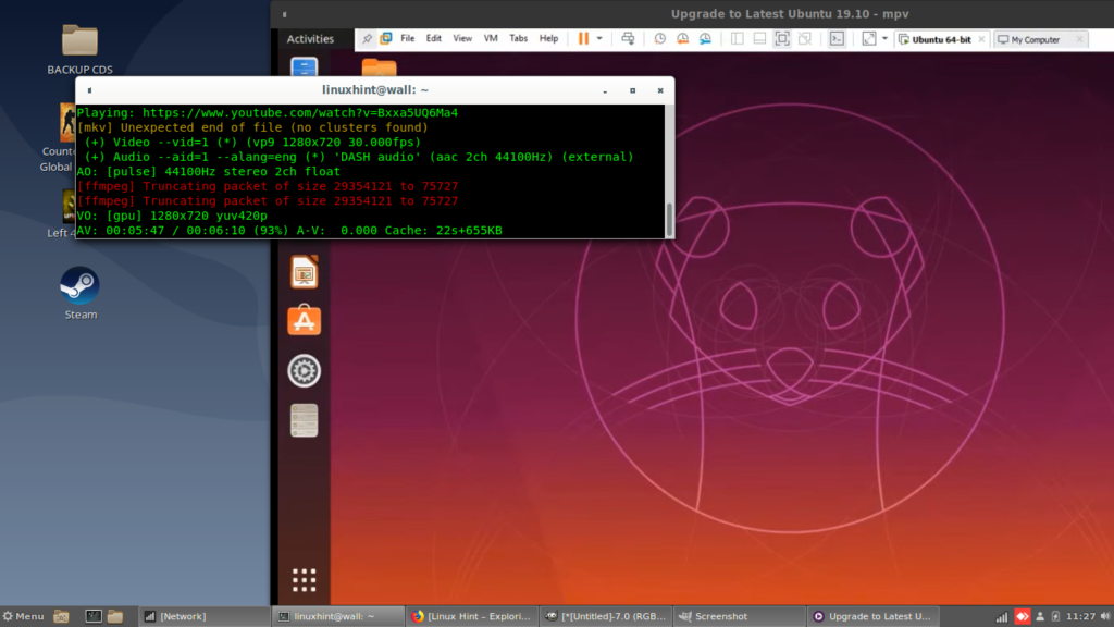 Playing media in Linux terminal Media Players Utilities 