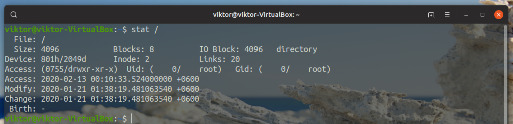How to Use the Linux stat command Disk Management Utilities 