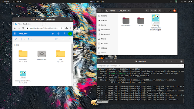 How To Keep OneDrive In Sync With A Folder On Linux Using OneDrive Free Client Fork console How To OneDrive 