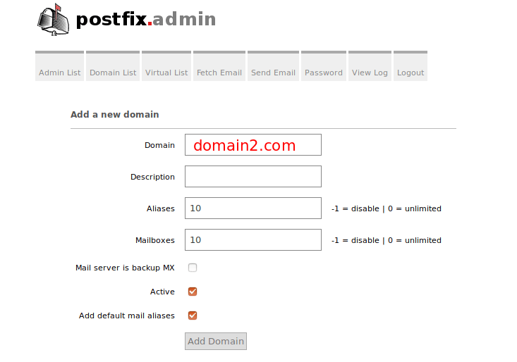 Домен лист. Postfixadmin. Postfix web Интерфейс. Postfixadmin почтовый Интерфейс. Multiple domains email.