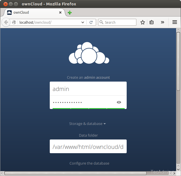 change owncloud data directory