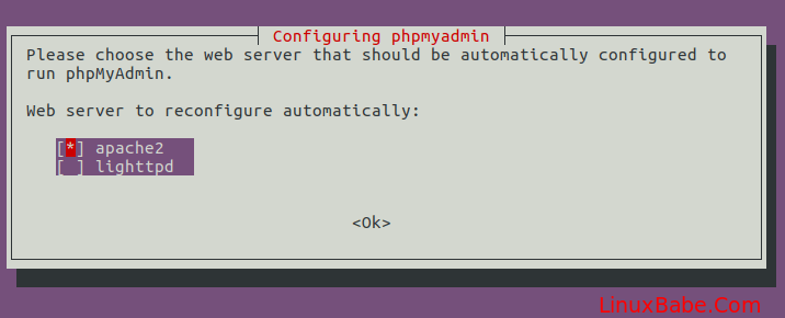 phpmyadmin ubuntu setup