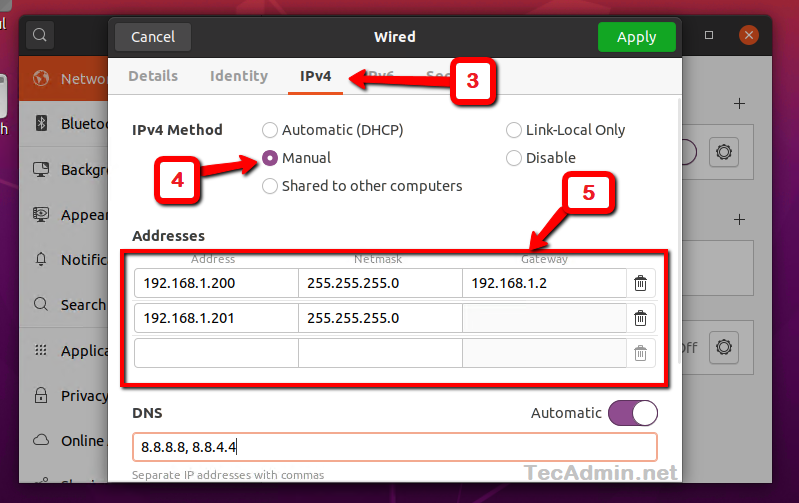How to Set Static IP on Ubuntu 20.04 (Desktop) Focal Fossa static ip ubuntu ubuntu 20.04 