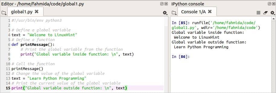 Example Of Local And Global Variable In Python