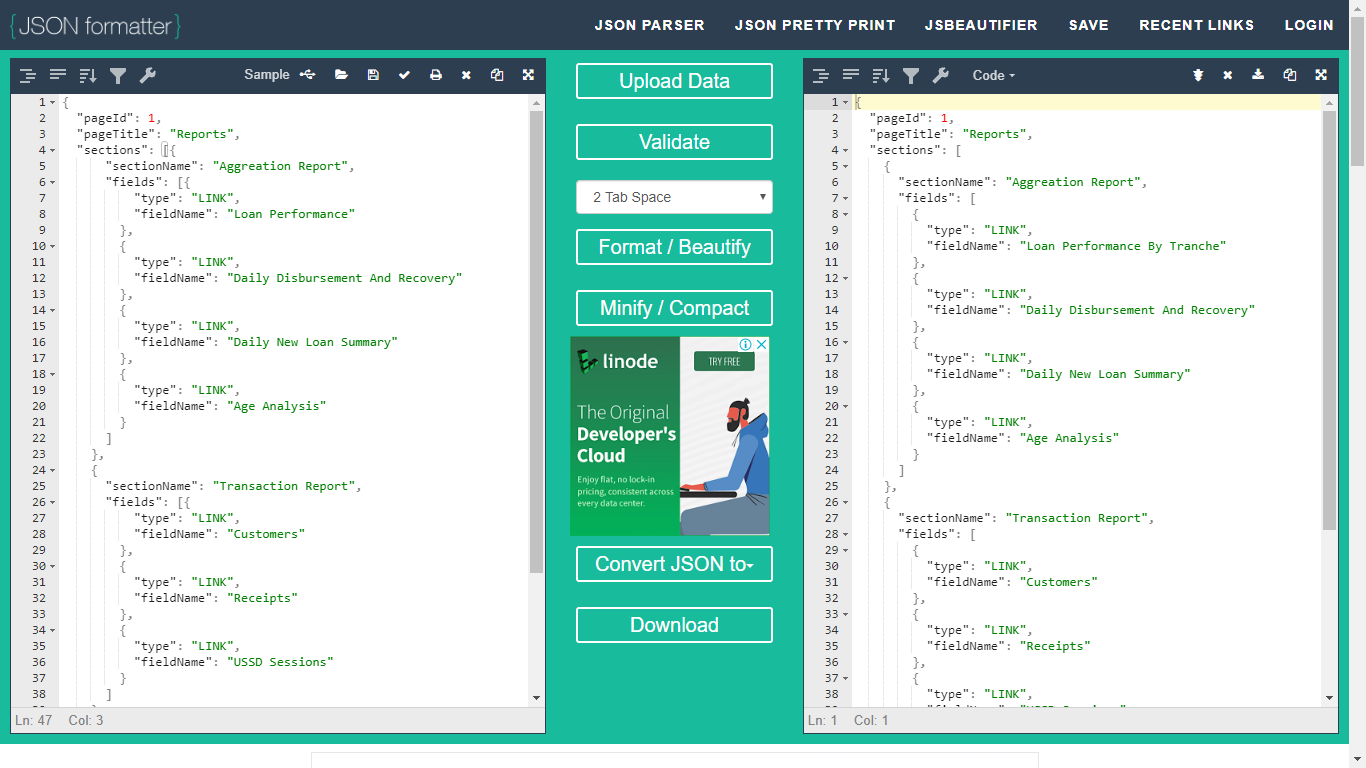 20 JSON Tools to Parse, Format, Validate and more Development 