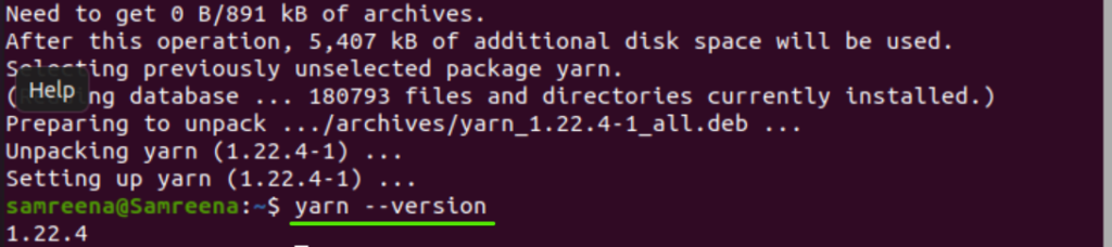 How to install Yarn on Ubuntu 20.04 LTS ubuntu 