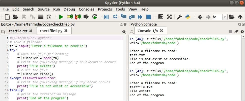 error checking pytho iconsole input