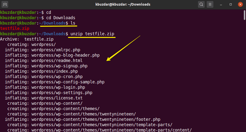 How To Unzip A Zip File Command Line