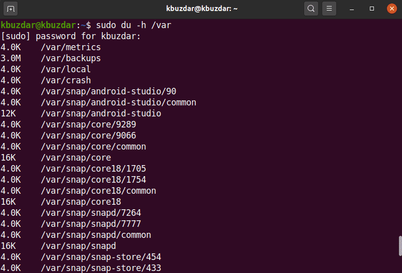 Check Directory Size In Linux Command