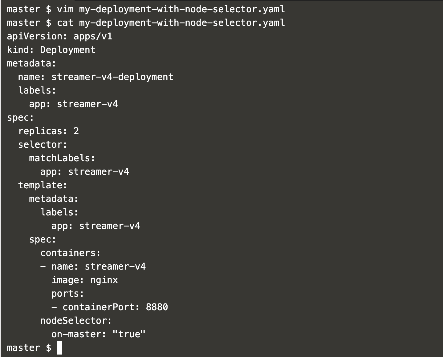 Following command. Yaml. Node use.