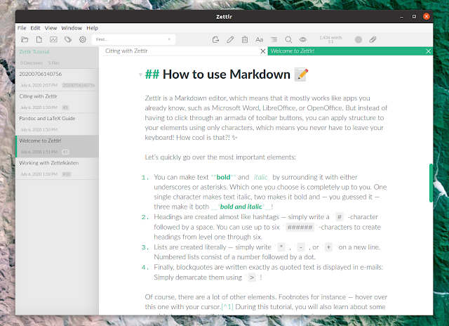 Zettlr Markdown Editor 1.7 Adds Vim And Emacs Input Modes, Tabs Support, Faster Startup Time Apps markdown news 