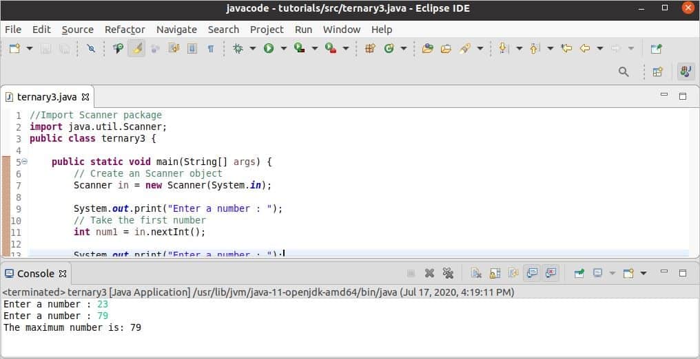 Examples Of Ternary Operator In Java