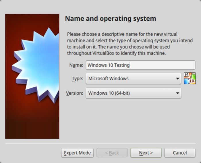 run linux vm on windows 10