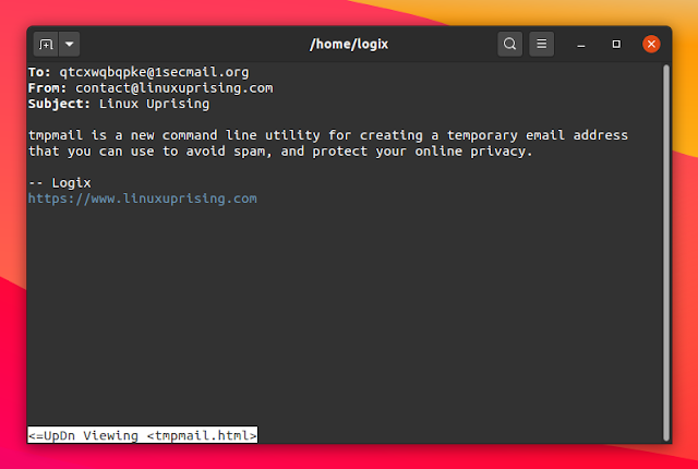 Create A Temporary Email From The Command Line With tmpmail console Privacy 