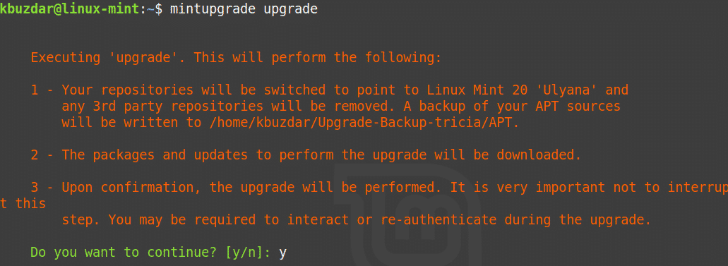 Upgrade from Linux Mint 19.3 to Linux Mint 20 Linux Mint 