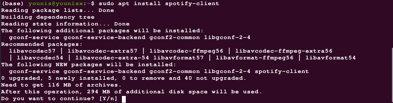 spotify ubuntu command line