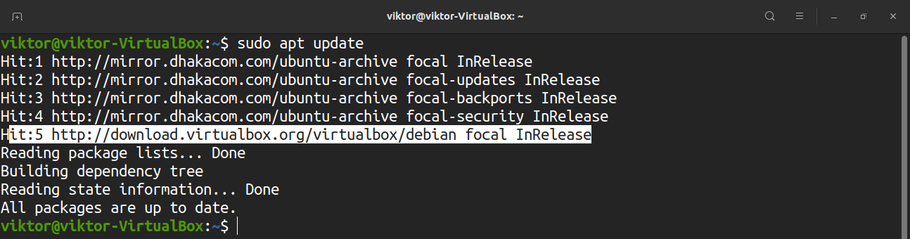 Install and Use VirtualBox in Ubuntu 20.04 ubuntu Virtualbox 