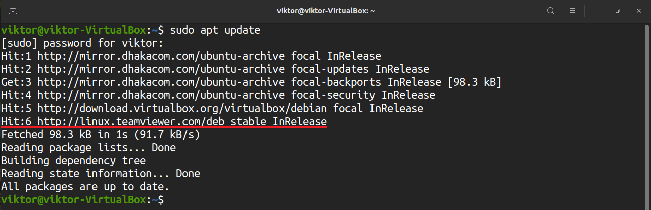 install teamviewer ubuntu 20.04 terminal