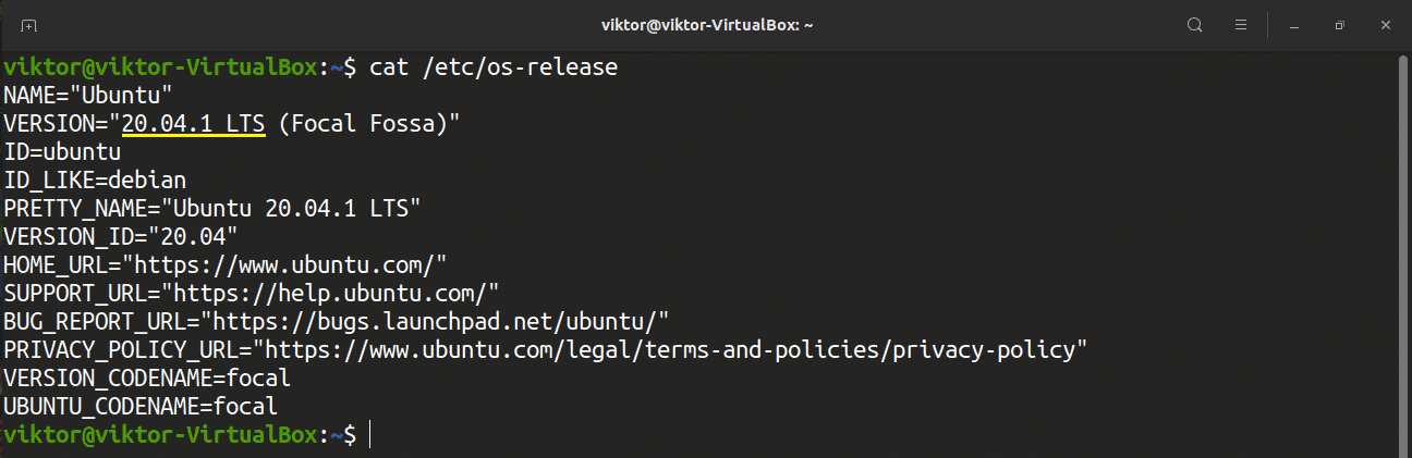 Check ubuntu version