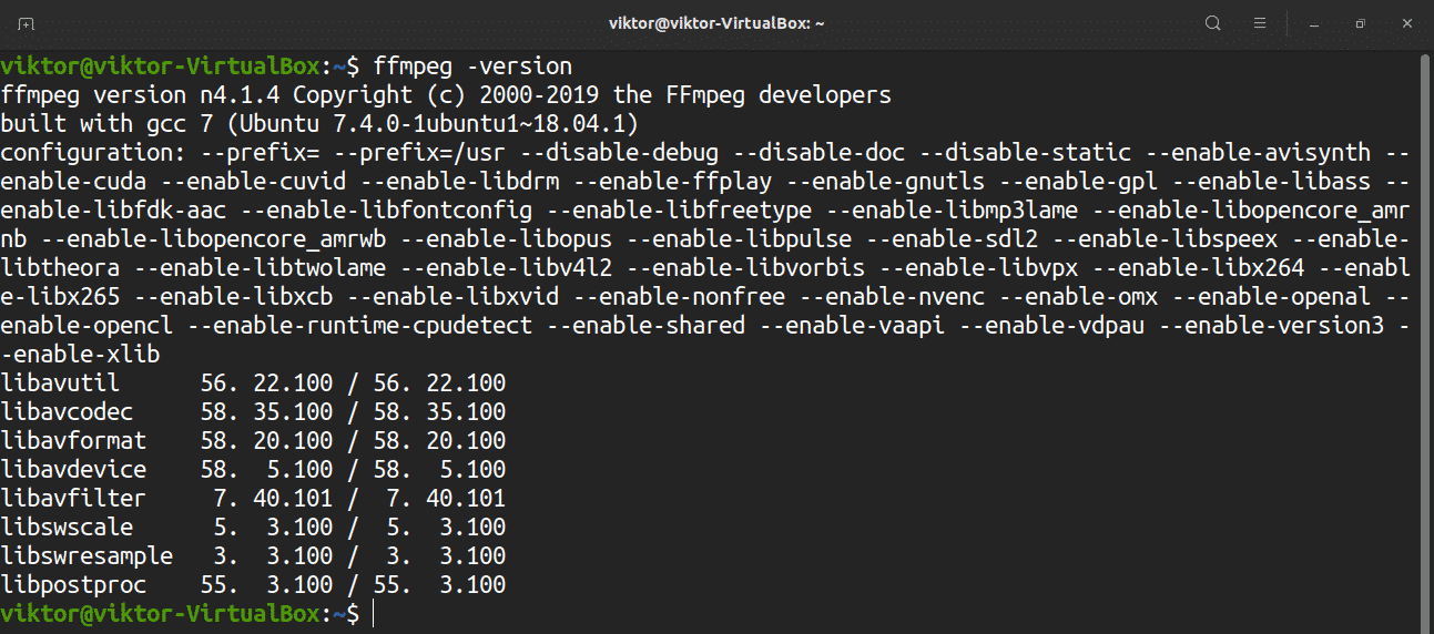 how to install ffmpeg ubuntu 18.04
