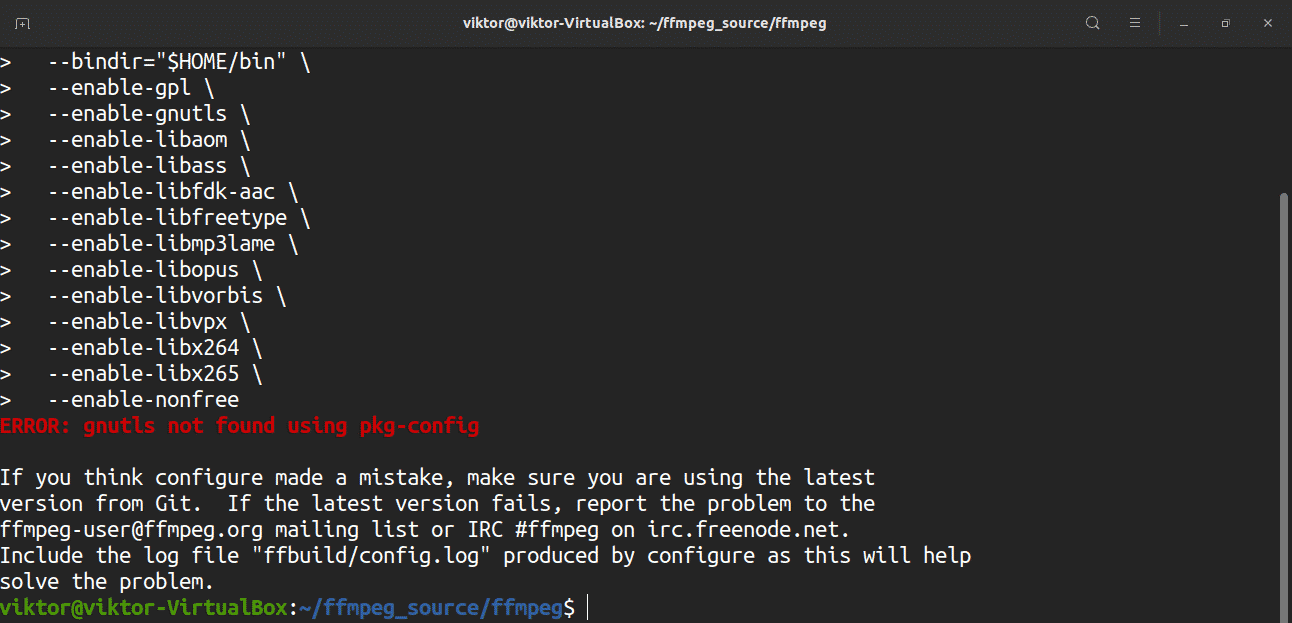 ubuntu ffmpeg install