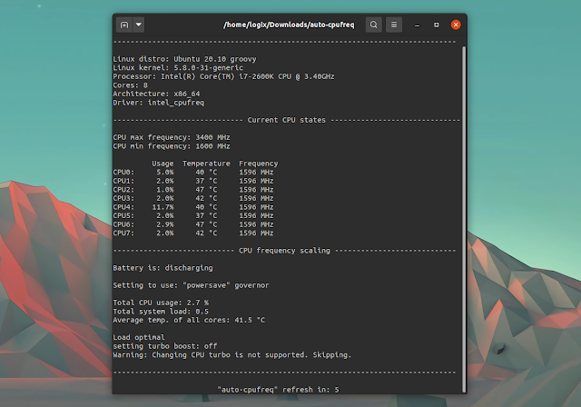 Linux CPU Speed And Power Optimizer auto-cpufreq Can Now Enable Turbo Boost Based On The CPU Temperature battery news tweaks 