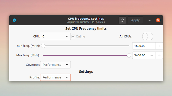 Change CPU Governor And Frequencies On Linux With cpupower-gui (New Release) Apps CPU news 