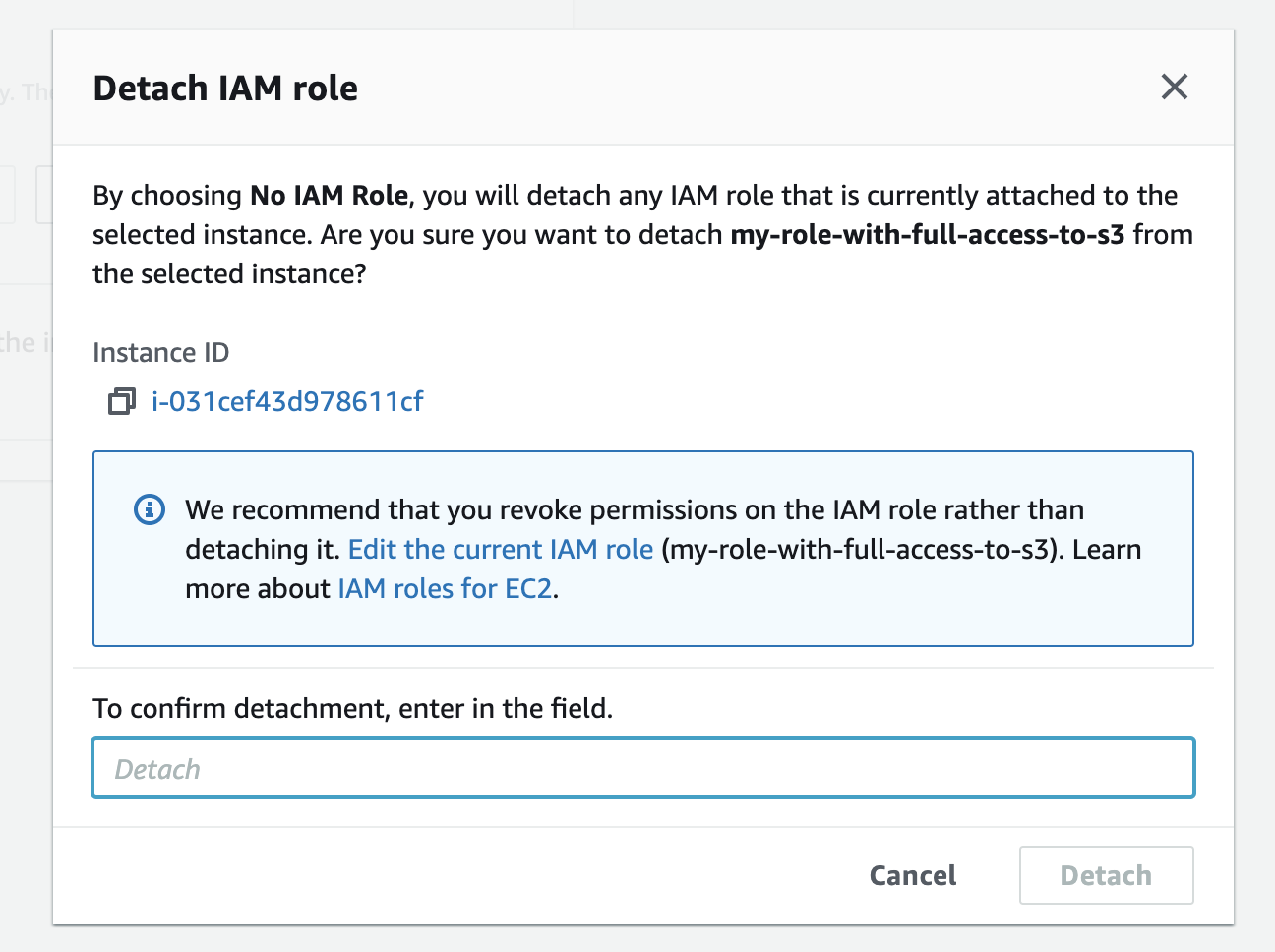 Manage operations on S3 Bucket using awscli from the EC2 instance