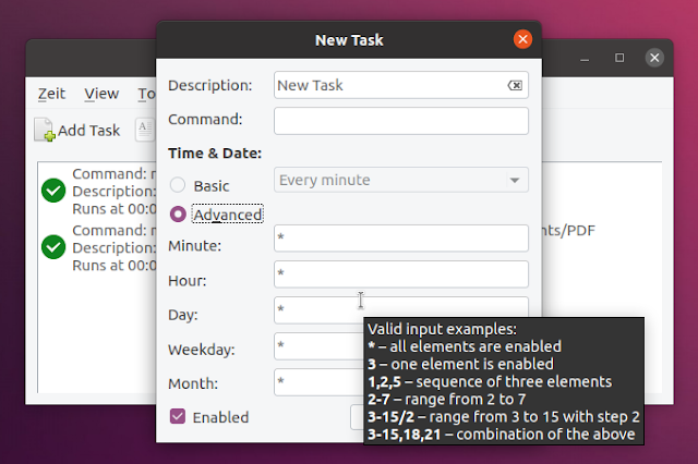 Schedule Commands And Scripts In Linux With Zeit (GUI For Cron And At) Apps 