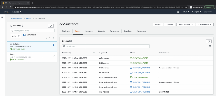 How to use Cloudformation to create an EC2 instance linux 