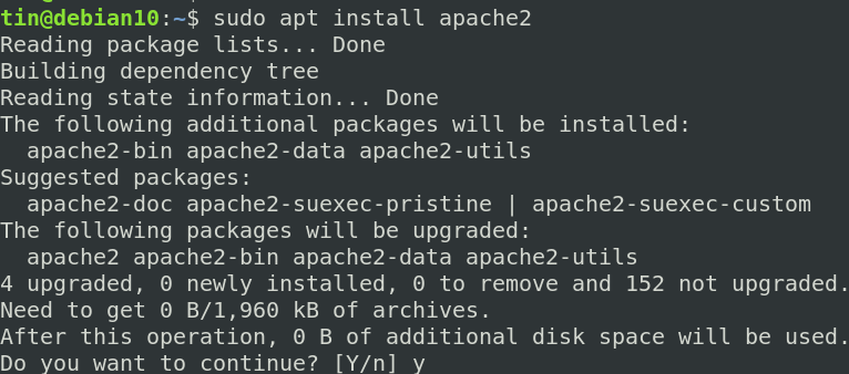 How to Install and Configure Apache Web Server on Debian 10 Debian linux shell 