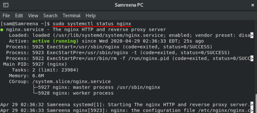 How to install Nginx on CentOS 8 centos linux shell 