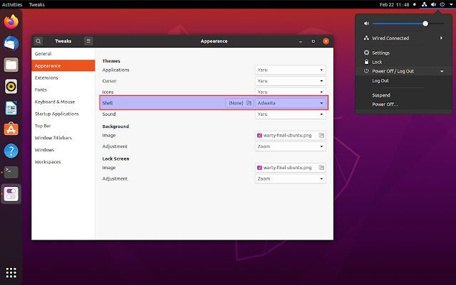 How To Install The Default GNOME Shell Theme (Adwaita) On Ubuntu 20.04, 20.10 And 21.04 gnome shell themes tweaks ubuntu 