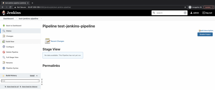 How to store AWS user access key and secret key in Jenkins linux 