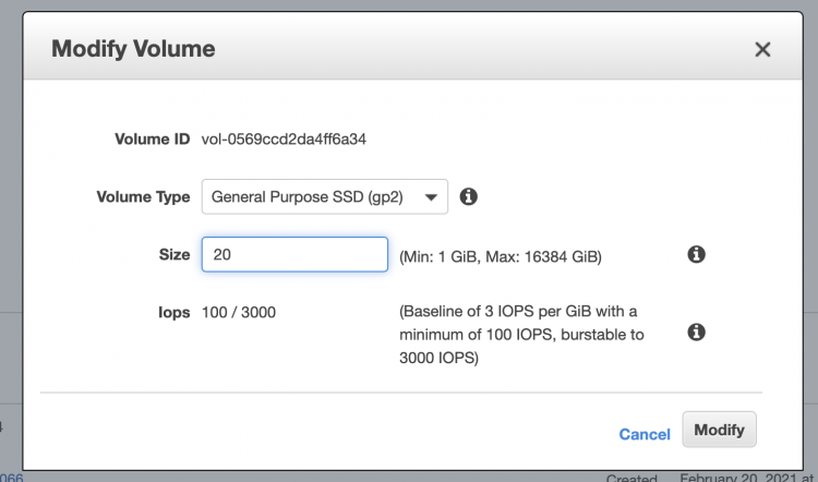 How to increase the disk space of an AWS EC2 Ubuntu instance linux 
