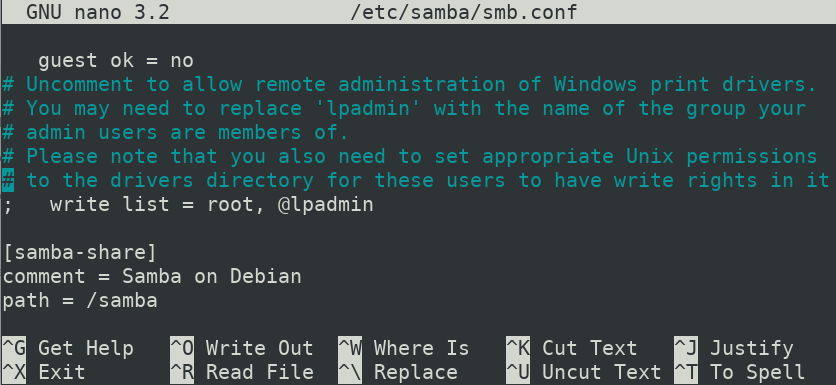 How to Install and Configure Samba on Debian 10 Debian Desktop linux shell 