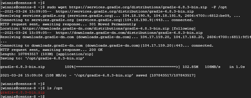 How to install Gradle build automation tool on CentOS 8 linux 