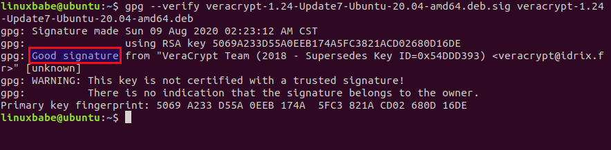 How to Verify PGP Signature of Downloaded Software on Linux GNU-Linux gpg PGP signature Security 