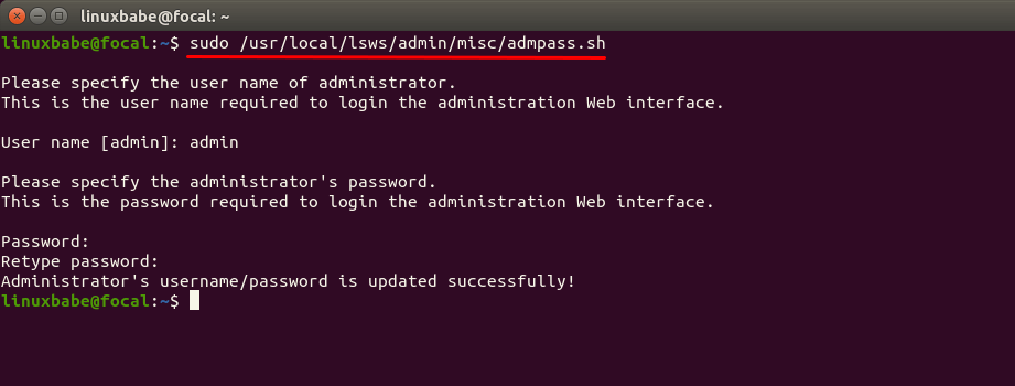 Install OpenLiteSpeed, MariaDB, PHP8.0 on Ubuntu 20.04/18.04 Server linux ubuntu Ubuntu Server 
