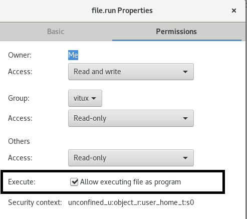 How to execute a .run or .bin file in CentOS 8 centos linux shell 