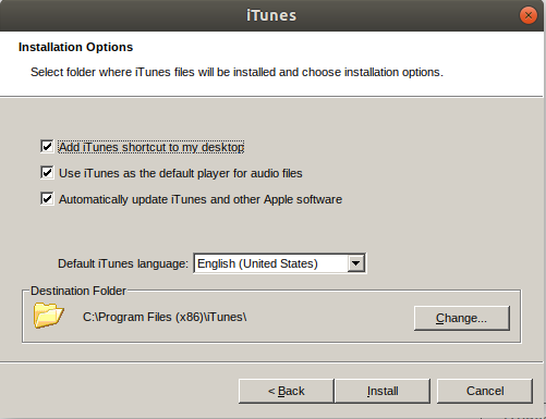 How to install and use iTunes on Ubuntu linux shell ubuntu 