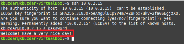 How to Display a Welcome Message after SSH Login on Ubuntu linux ubuntu 