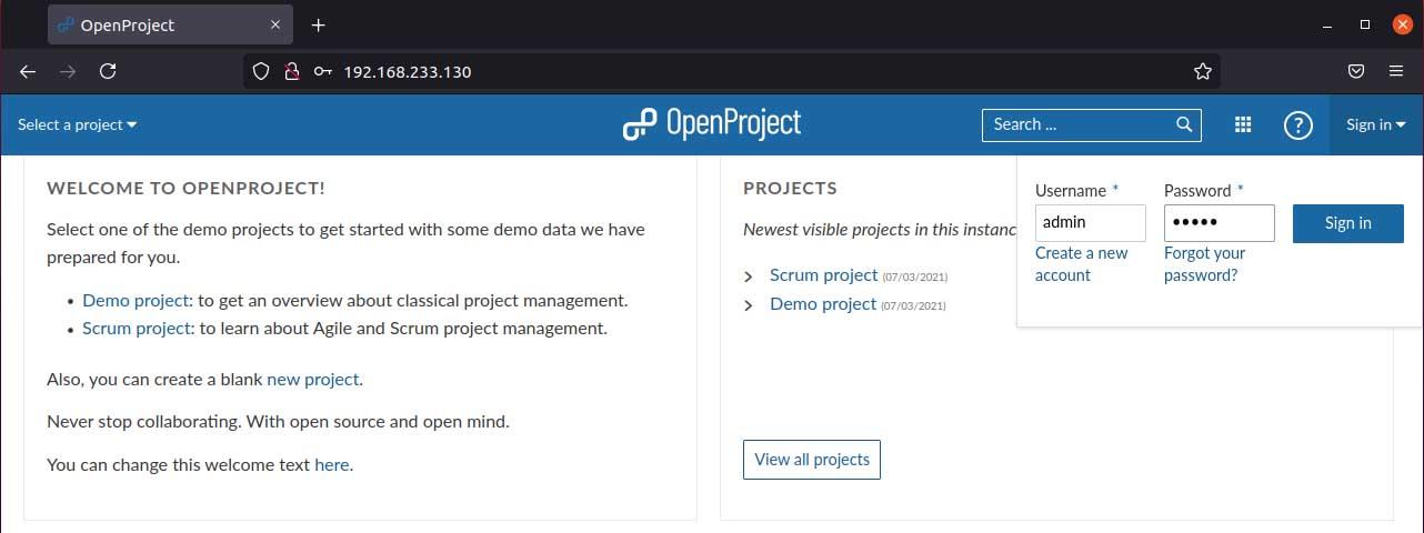 How to install OpenProject on Ubuntu 20.04 ubuntu 