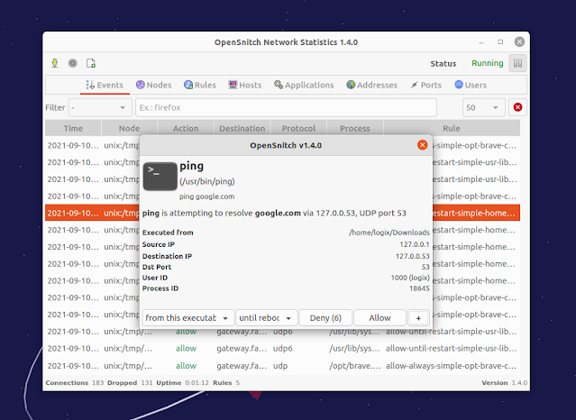 OpenSnitch Application Firewall 1.4.0 Adds eBPF And nftables Support, Allow/Block Lists Apps Firewall news 