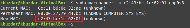 How to change the MAC address on Ubuntu 20.04 using Macchanger linux ubuntu 