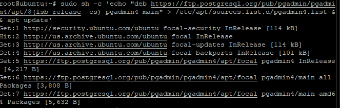 How to Install PostgreSQL and pgAdmin4 on Ubuntu 20.04 linux ubuntu 