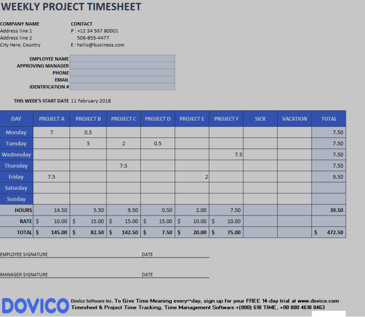 Best 8 Timesheet Templates to Track Time Spent by Employees Growing Business  