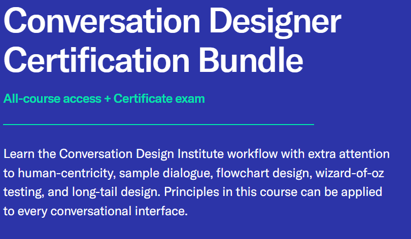 Courses & Resources to Kickstart your Career in Conversation Design Design 