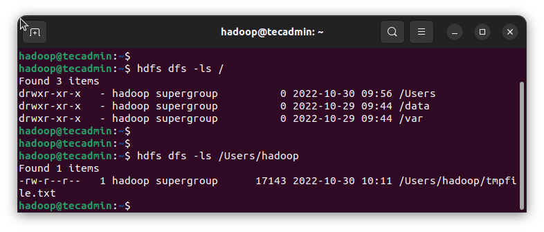 Creating Directory In HDFS And Copy Files (Hadoop) BIG-DATA Filesystem hadoop hdfs 