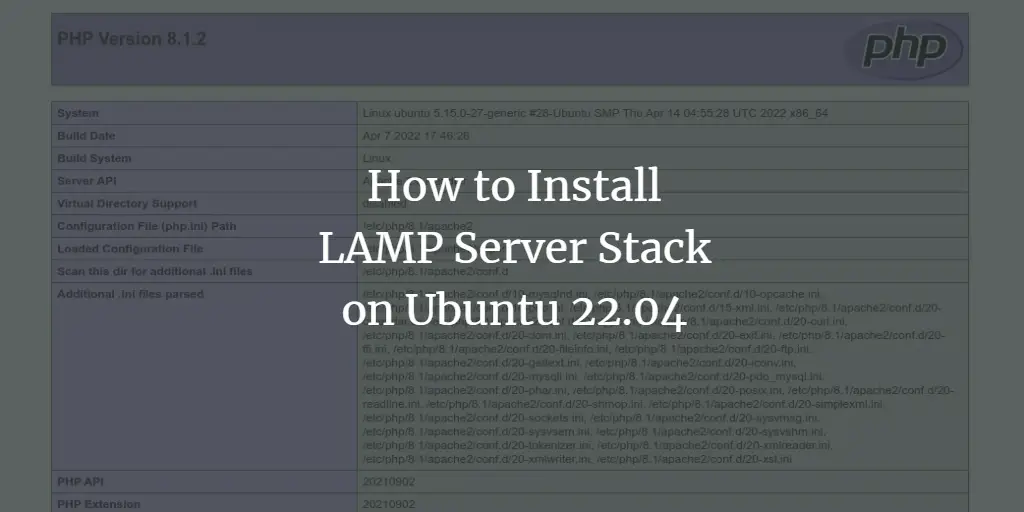 How to Install LAMP Server Stack on Ubuntu 22.04 ubuntu 